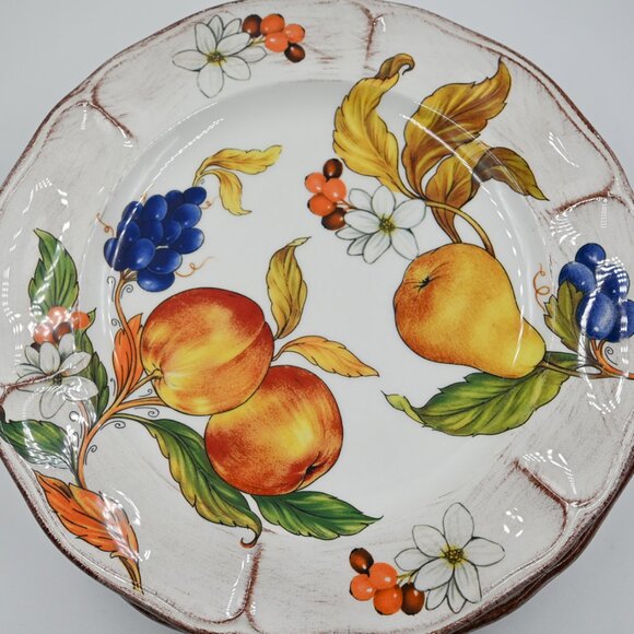 NEW Sur La Table Frutta Pattern Made in Italy 11.5-Inch Dinner Plate - Picture 1 of 3